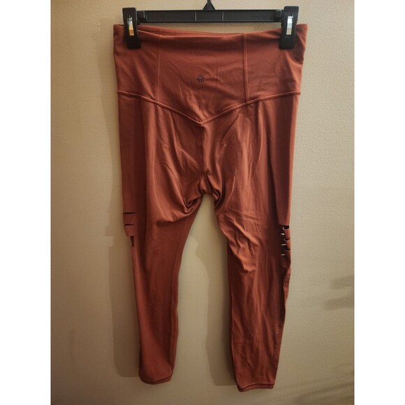 Athleta Rust 7/8 Tight Athletic Legging Cut Design High Waist 24" Inseam Size M - Picture 3 of 5